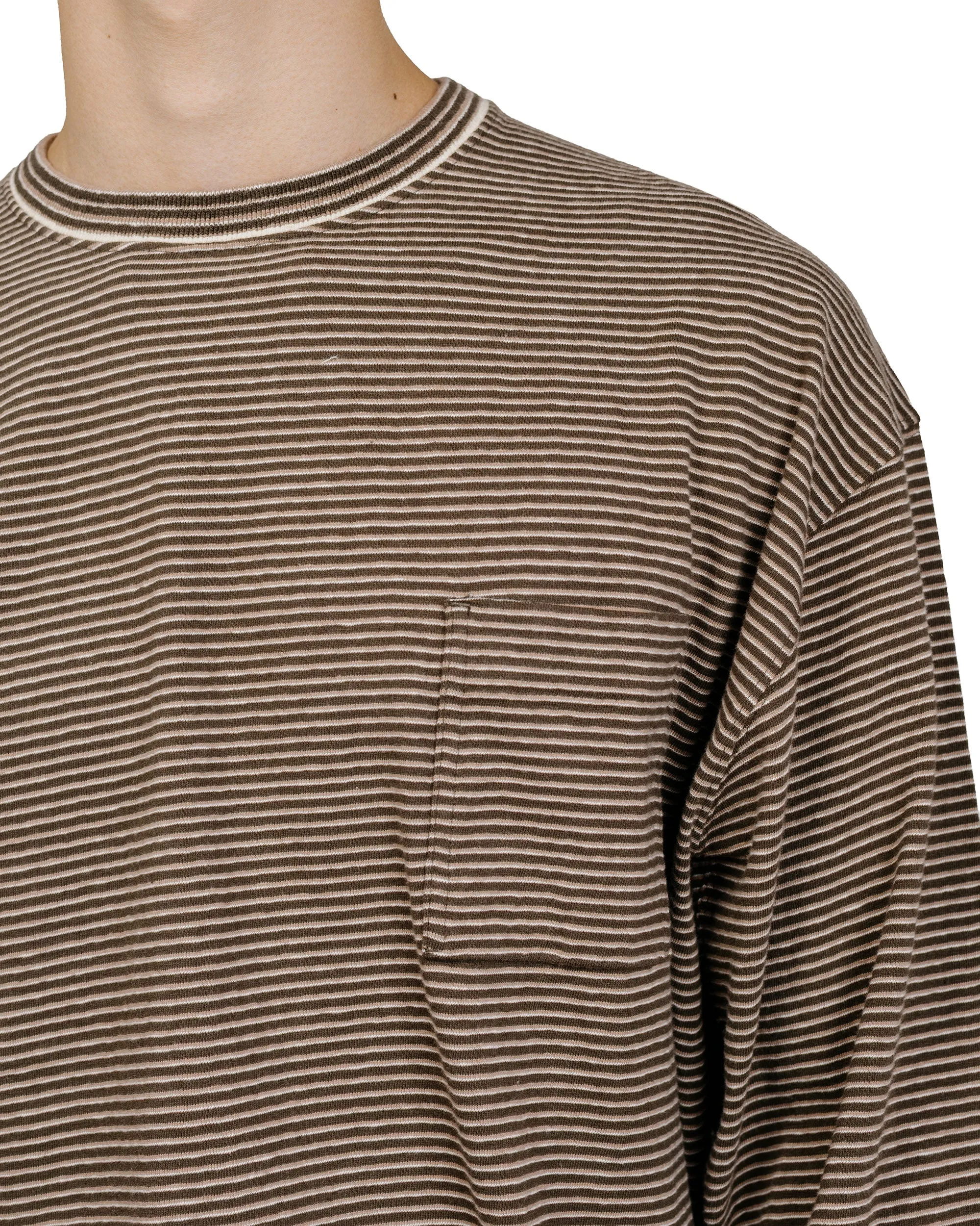 Old Joe Malti Striped Crew Neck Tops Coffee sold by Lost & Found product image thumbnail 3