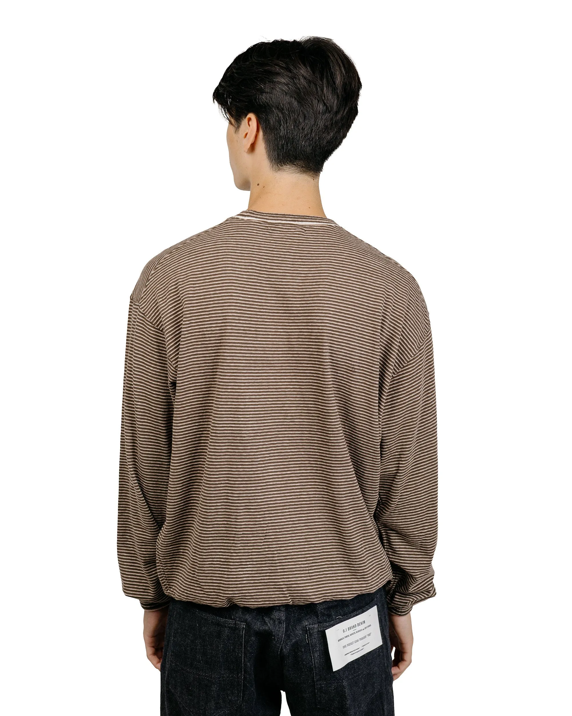 Old Joe Malti Striped Crew Neck Tops Coffee sold by Lost & Found product image thumbnail 4