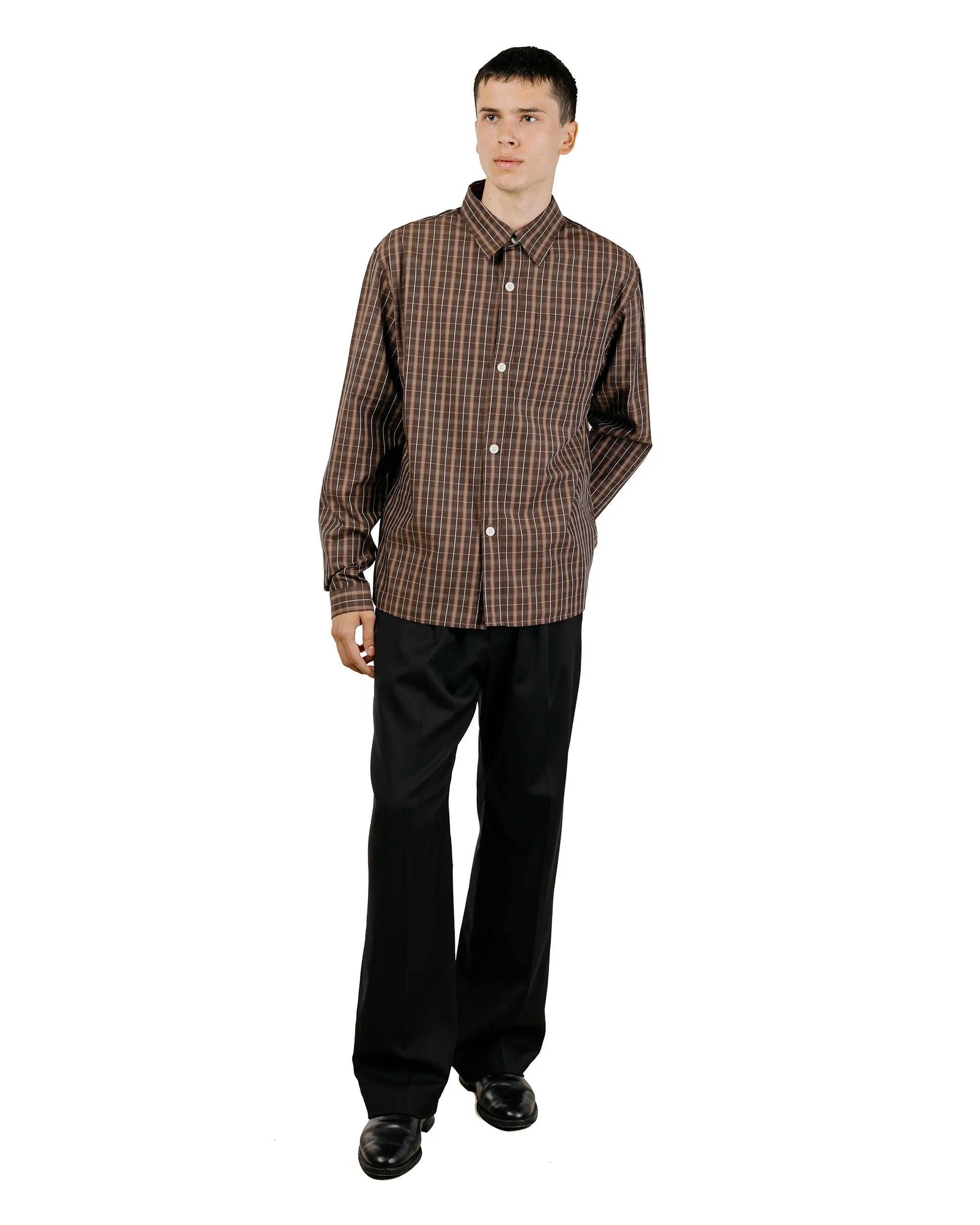 Another Aspect Another Shirt 4.0 Brown Check sold by Lost & Found product image thumbnail 5