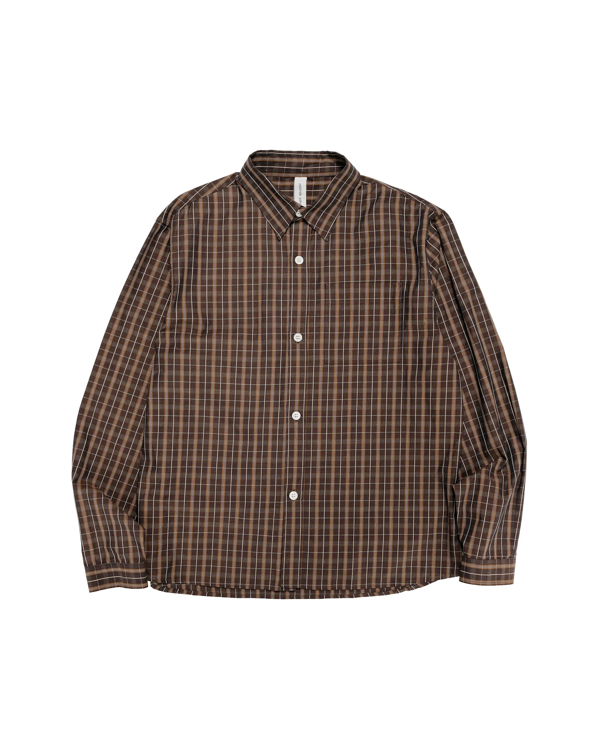 Another Aspect Another Shirt 4.0 Brown Check sold by Lost & Found