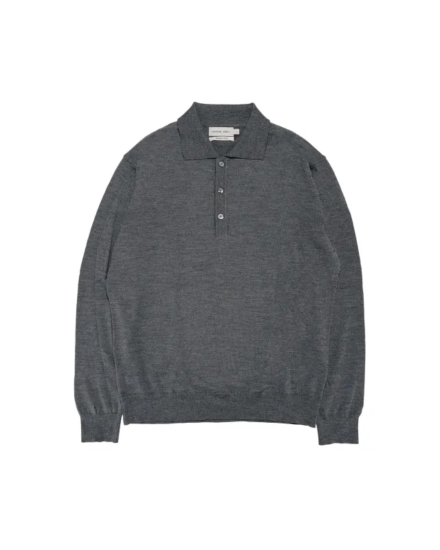 Another Aspect Another Polo Shirt 2.0 Grey Melange made by ANOTHER ASPECT