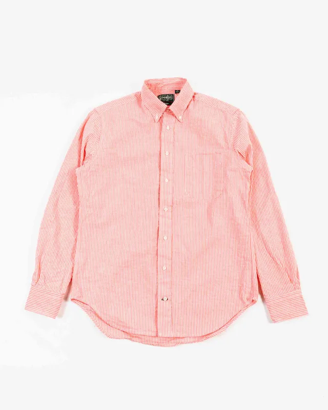 Gitman Vintage Bros. Red Tonal Stripe Seersucker Shirt made by Gitman Vintage Bros.