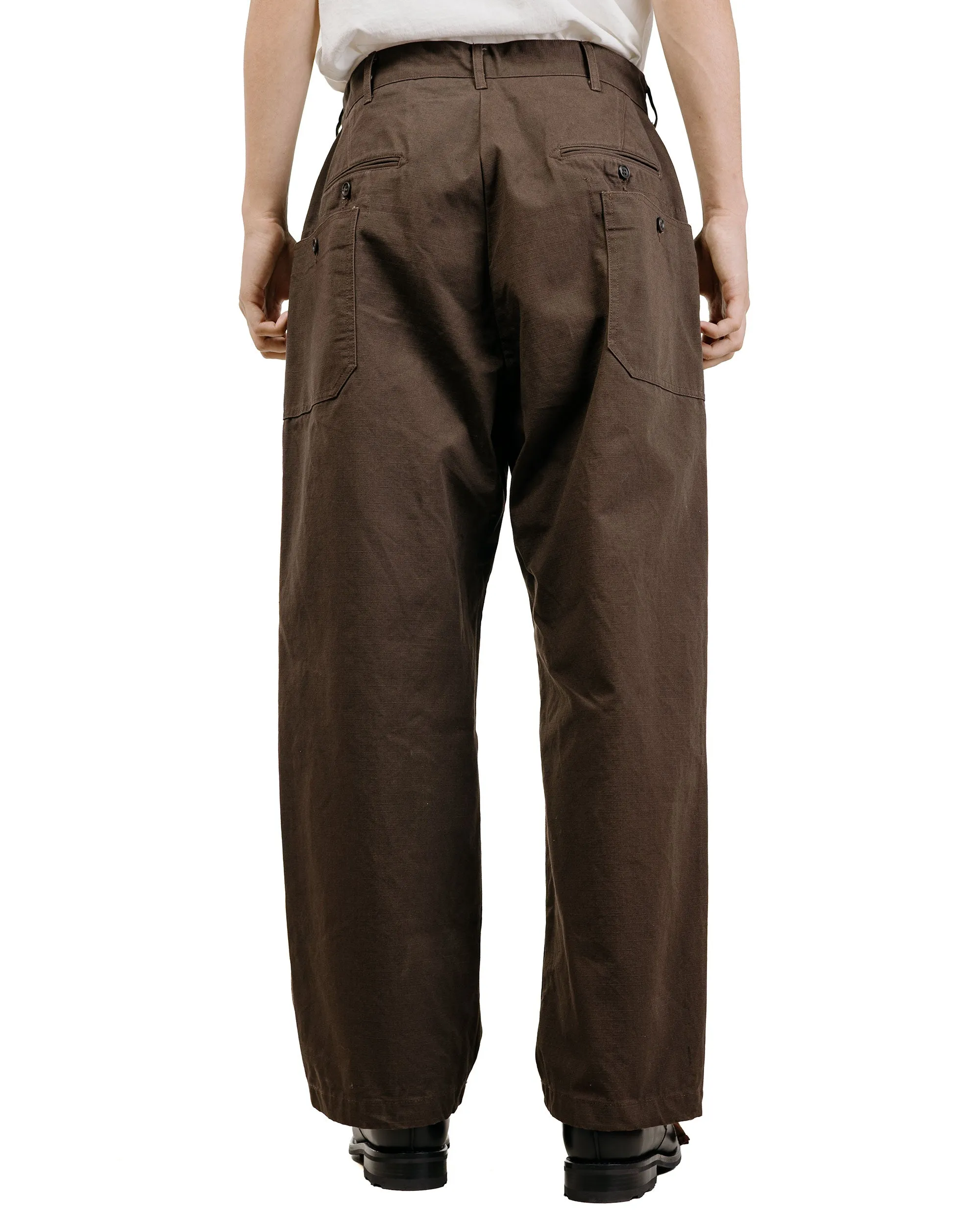 Engineered Garments Security Pant DK. Brown Heavyweight Cotton Ripstop sold by Lost & Found product image thumbnail 4