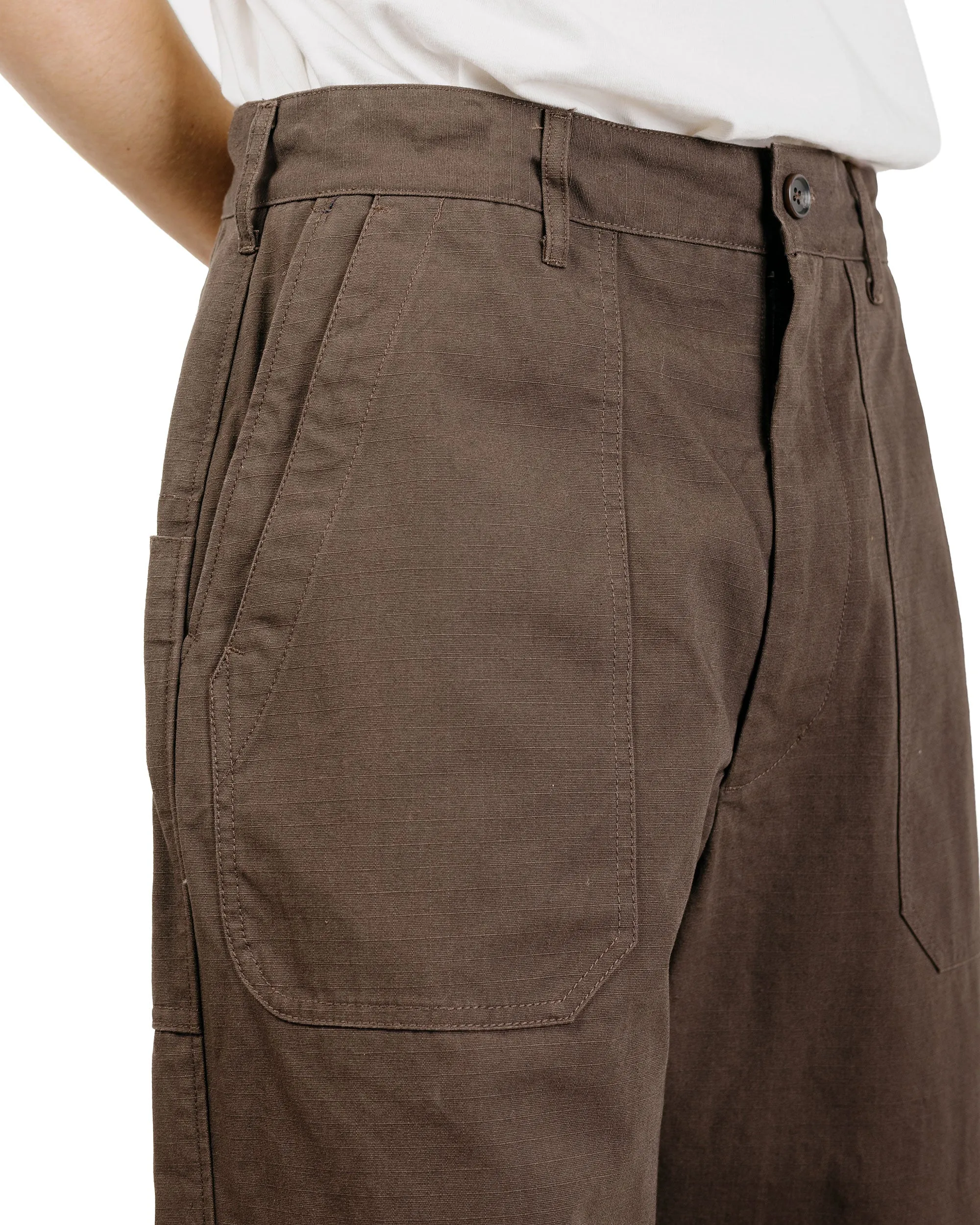 Engineered Garments Security Pant DK. Brown Heavyweight Cotton Ripstop sold by Lost & Found product image thumbnail 3