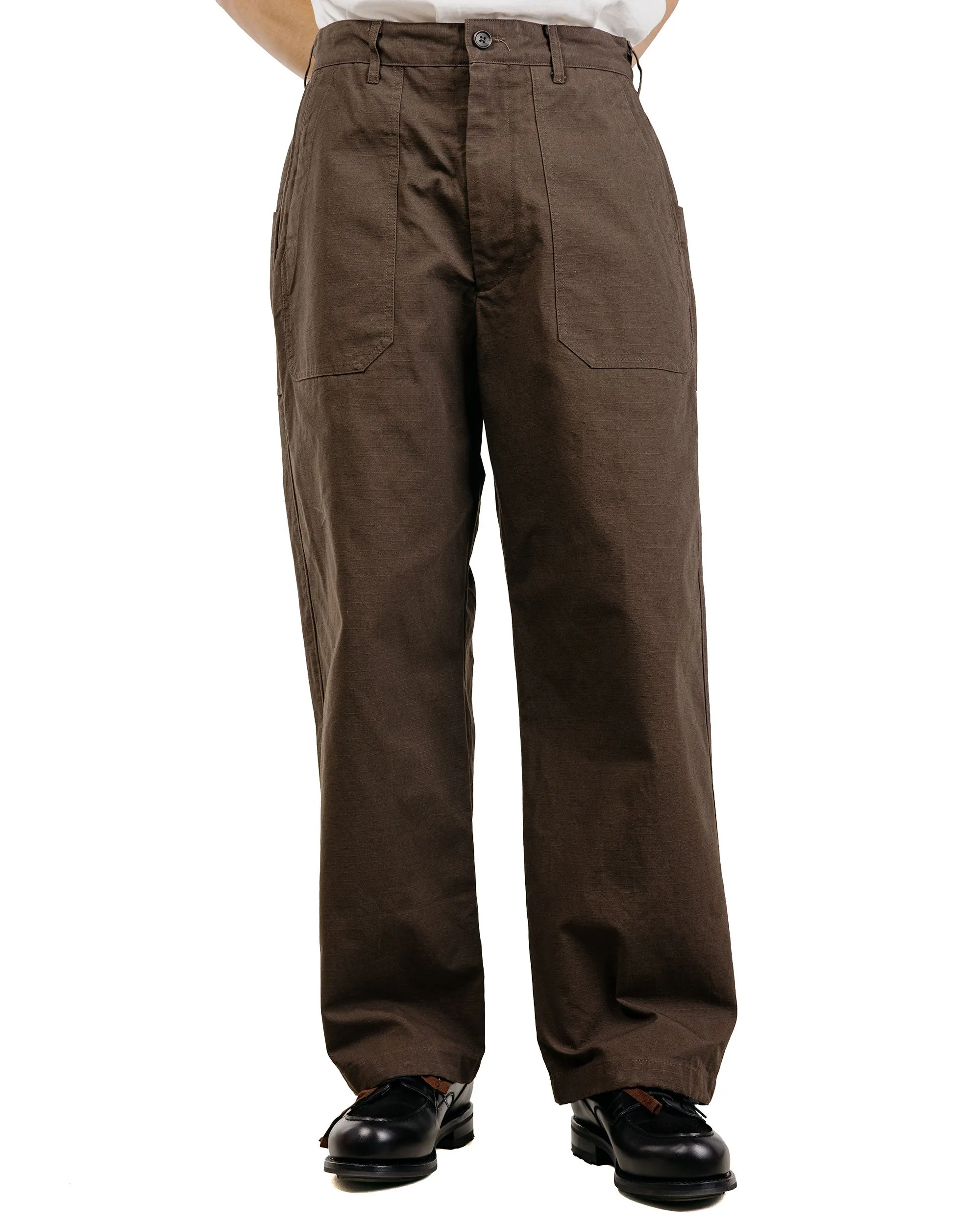 Engineered Garments Security Pant DK. Brown Heavyweight Cotton Ripstop sold by Lost & Found product image thumbnail 2