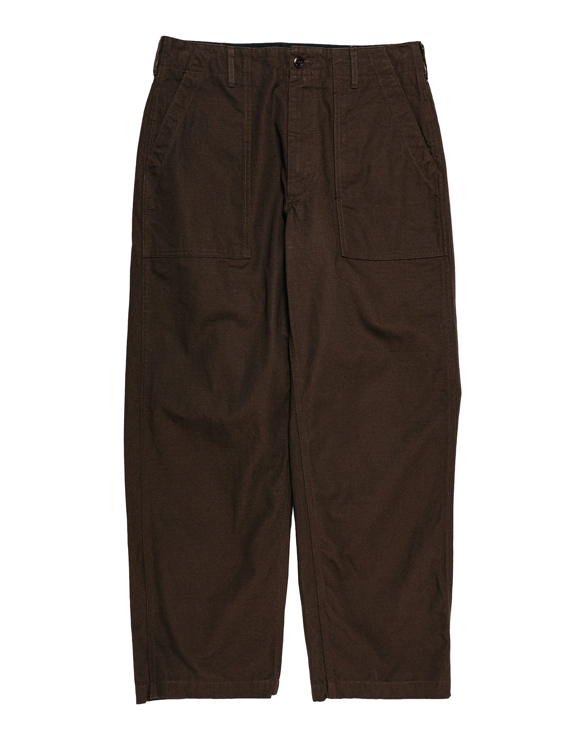 Engineered Garments Fatigue Pant DK. Brown Heavyweight Cotton Ripstop sold by Lost & Found