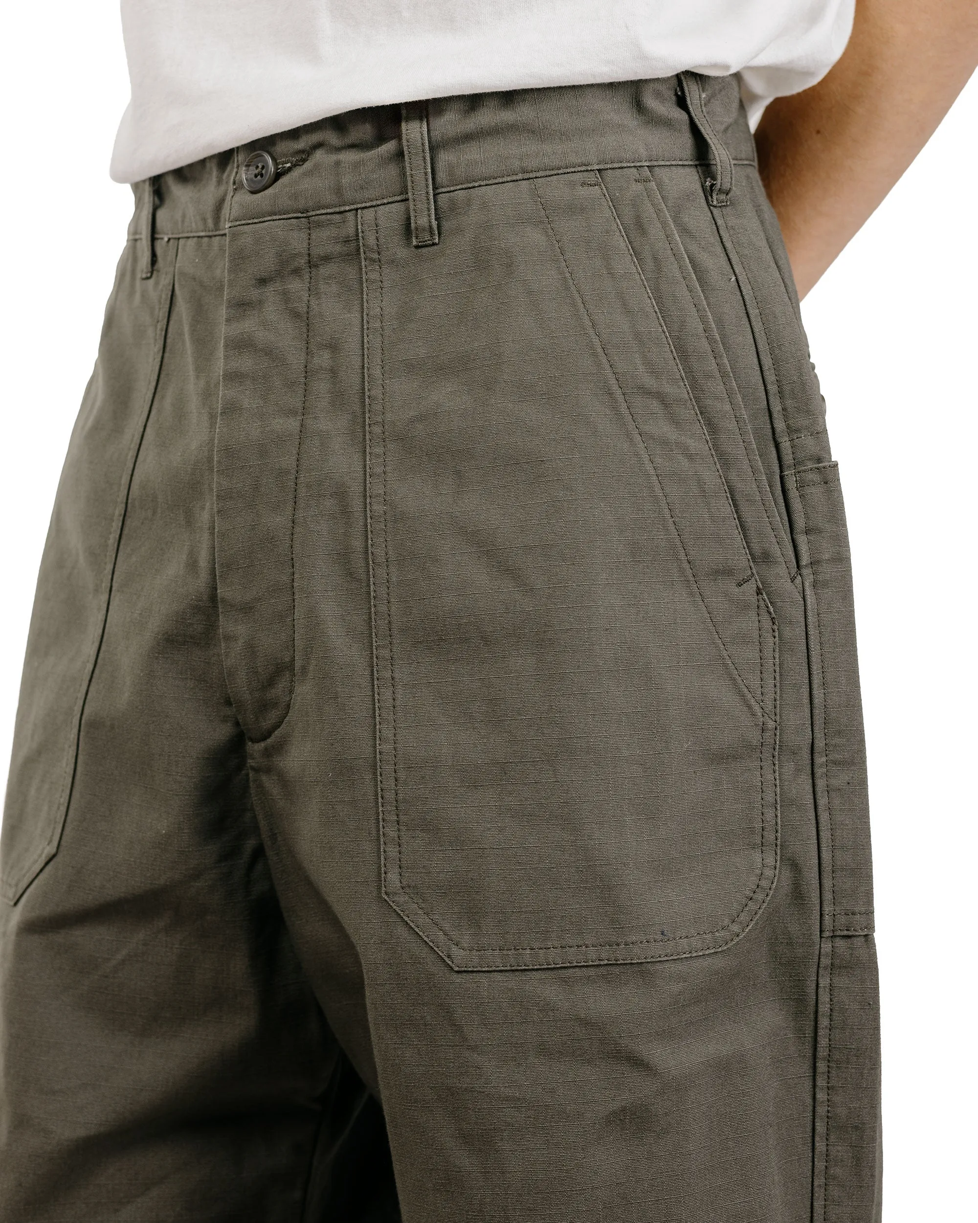 Engineered Garments Security Pant Olive Heavyweight Cotton Ripstop sold by Lost & Found product image thumbnail 3