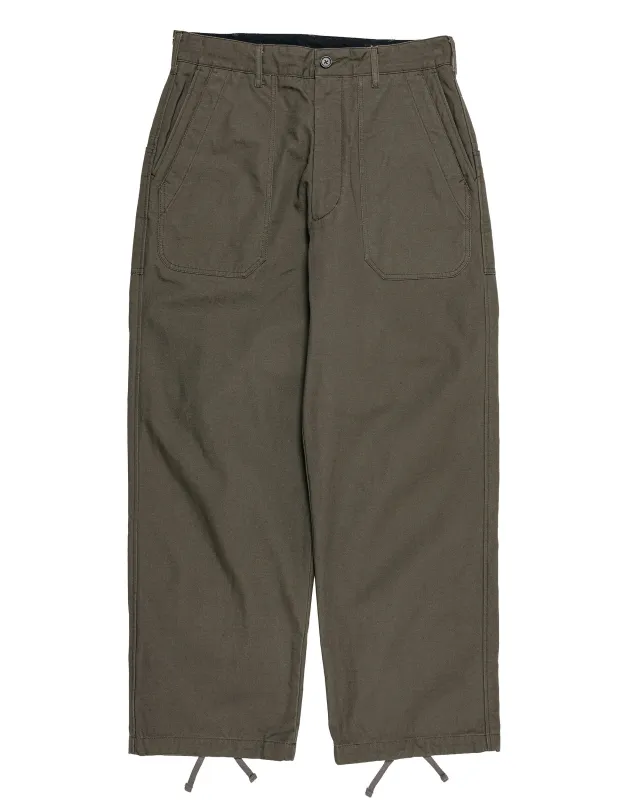 Engineered Garments Security Pant Olive Heavyweight Cotton Ripstop made by Engineered Garments
