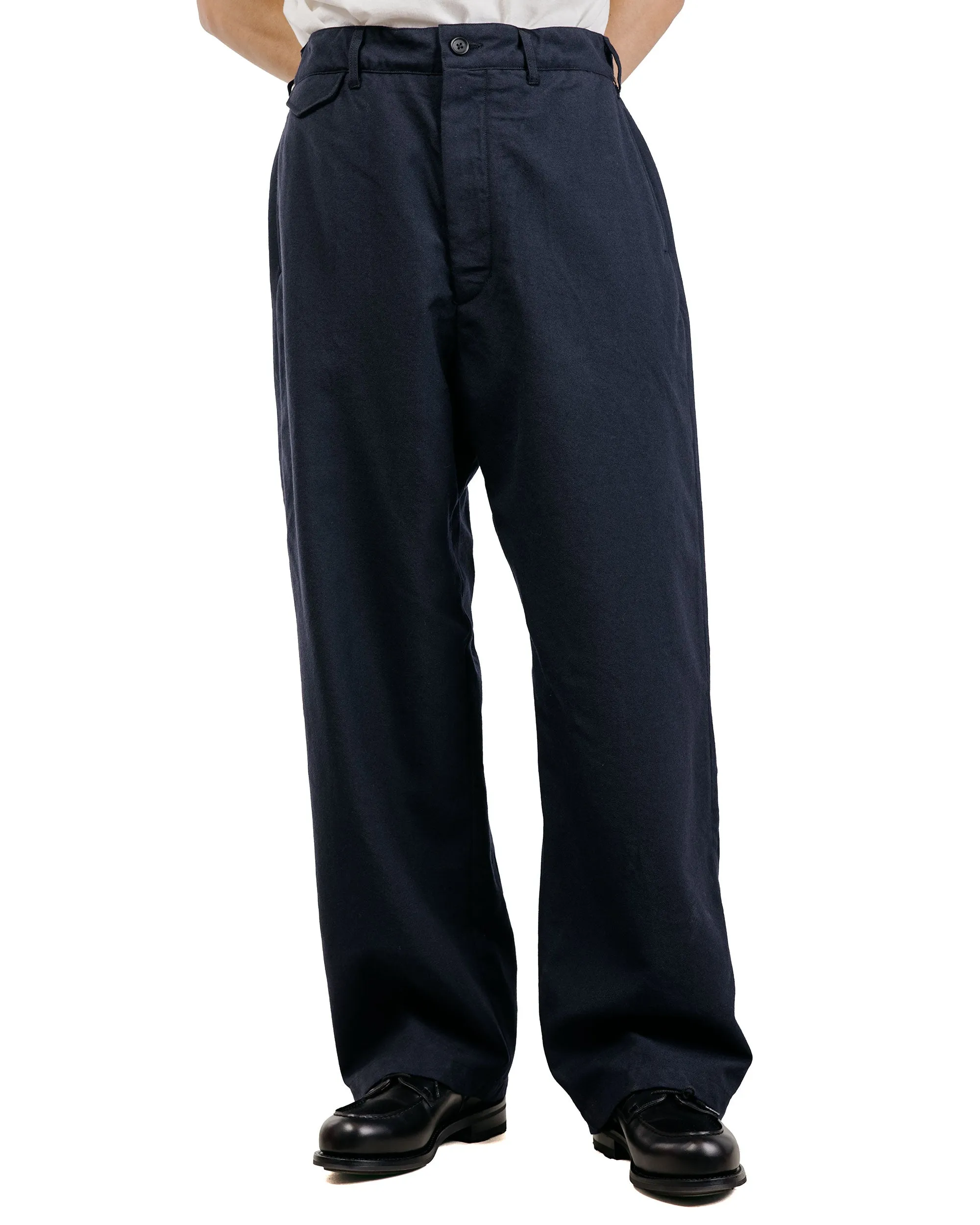 Engineered Garments Officer Pant Dark Navy Wool Uniform Serge sold by Lost & Found product image thumbnail 2