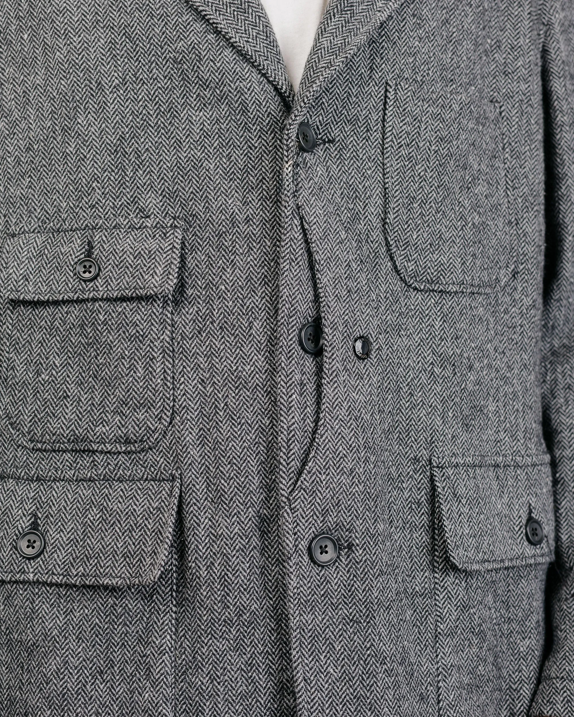 Engineered Garments Upland Jacket Grey Poly Wool Herringbone sold by Lost & Found product image thumbnail 3
