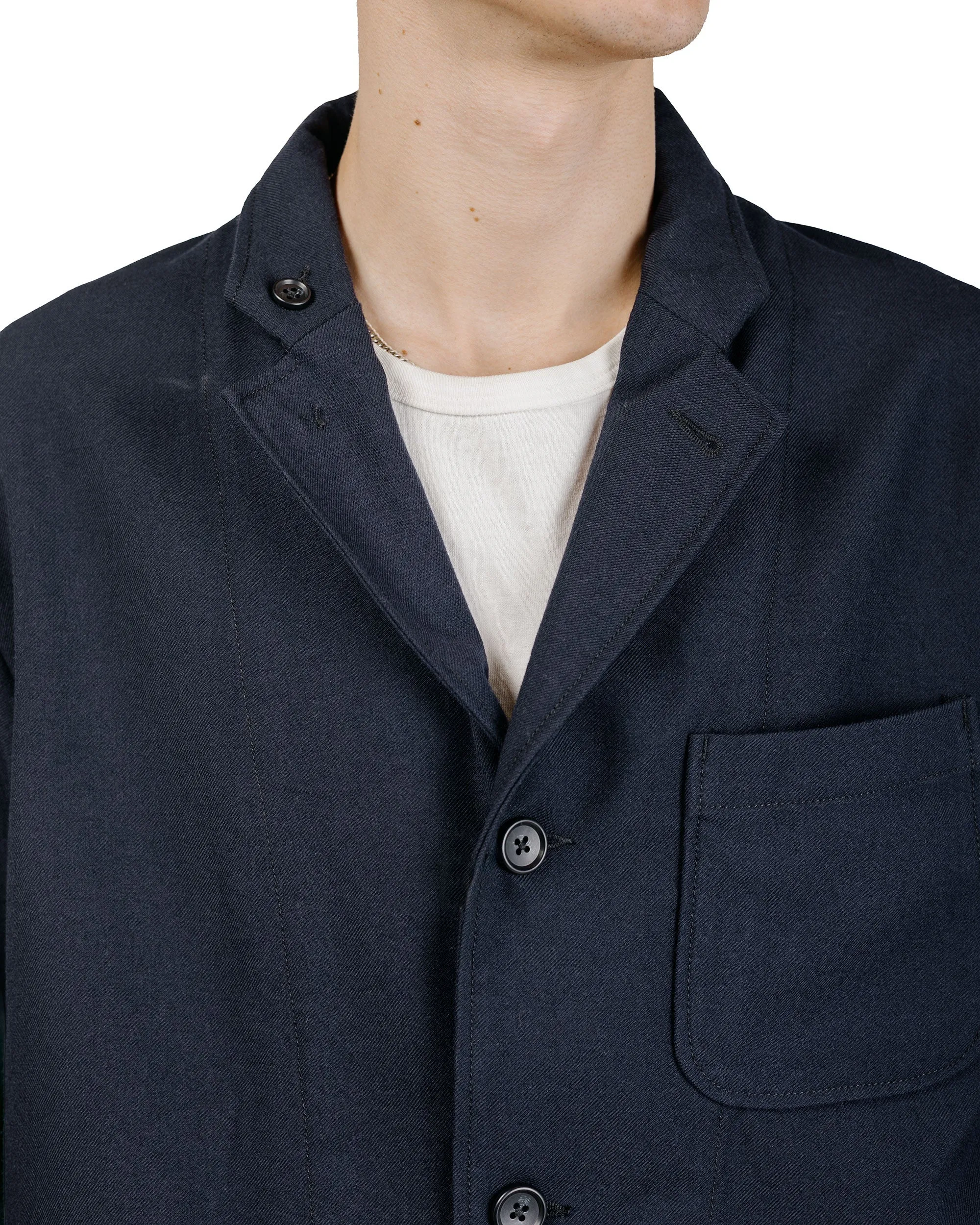 Engineered Garments Loiter Jacket Dark Navy Wool Uniform Serge sold by Lost & Found product image thumbnail 3