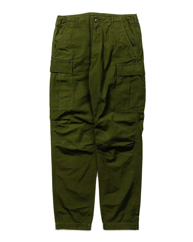 Sage de Cret x Lost & Found Coated Cotton Cargo Trouser Olive made by Sage de Cret