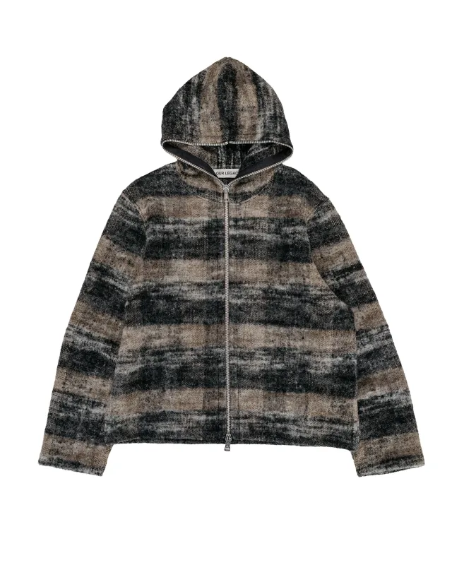 Our Legacy Full Zip Hood Night Woods Check Lofty Wool made by Our Legacy