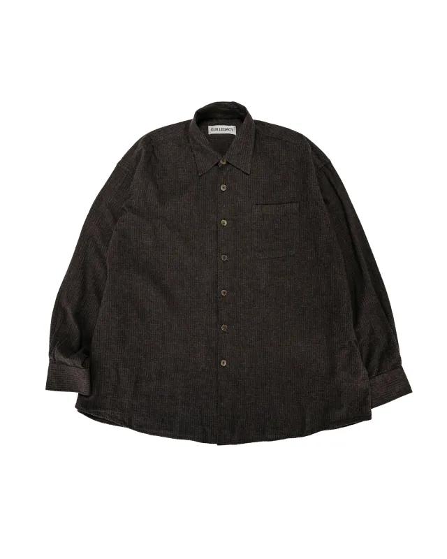 Our Legacy Borrowed Shirt Truffle Check Grid Cloth made by Our Legacy