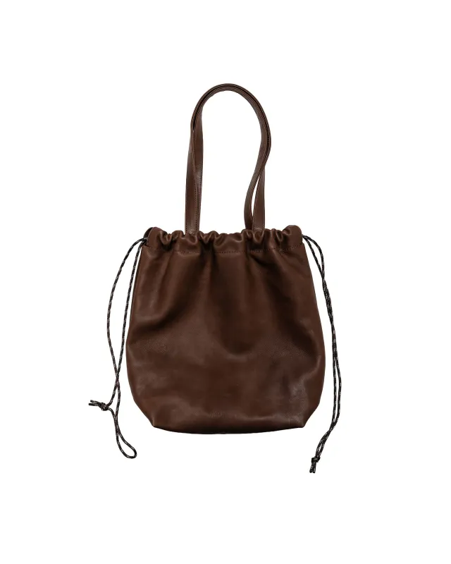 NA'VVY Ten Drawstring Bag Dark Brown made by Lost & Found