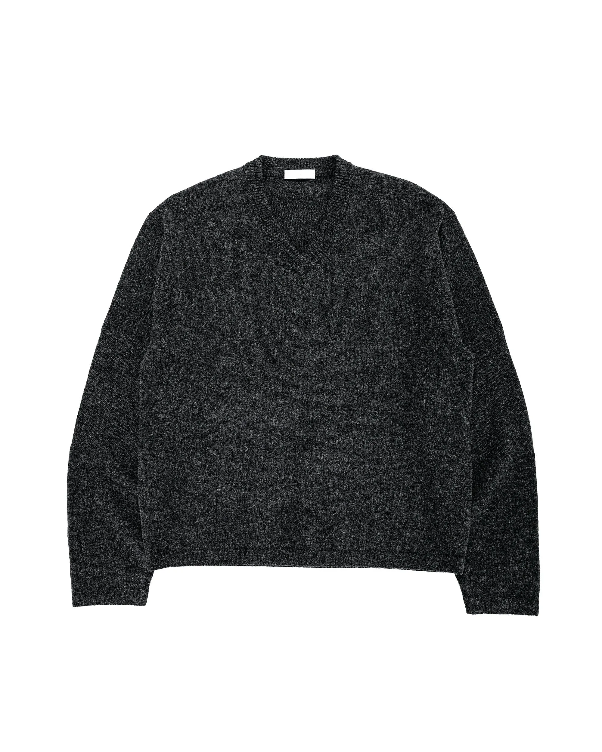 Lady White Co. Wool V Neck Sweater Charcoal sold by Lost & Found
