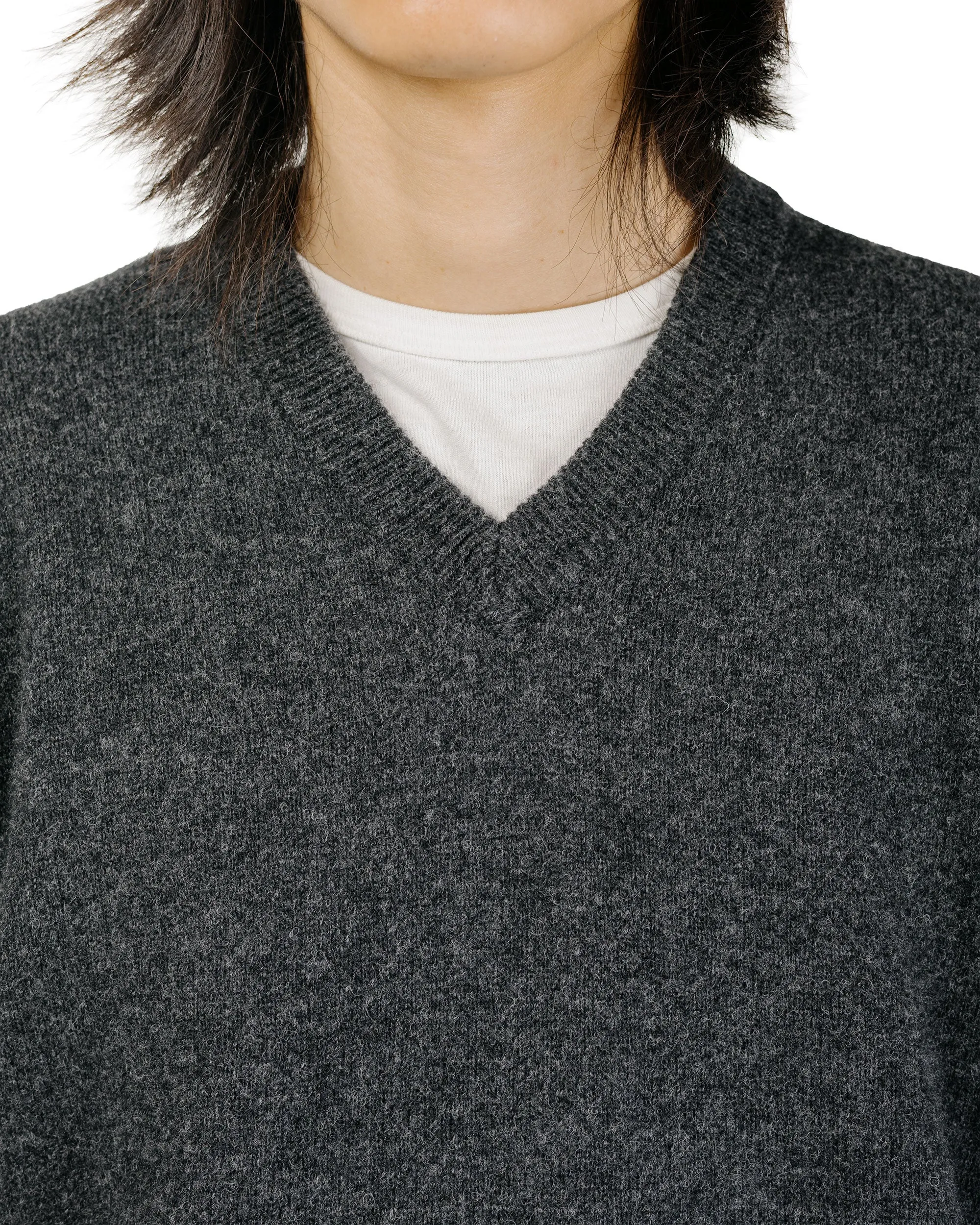Lady White Co. Wool V Neck Sweater Charcoal sold by Lost & Found product image thumbnail 3