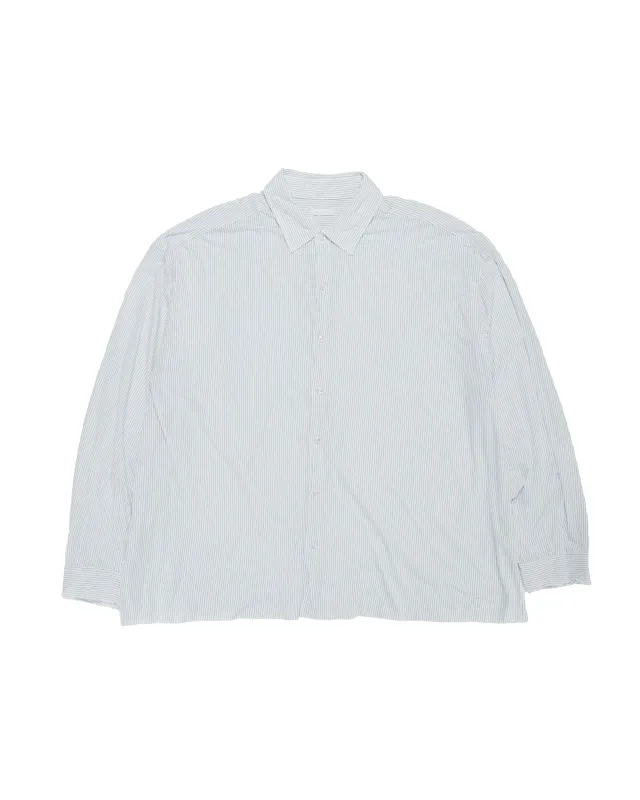 KANEMASA PHIL 46G Stripe Artisan Shirt White Blue Dye made by Lost & Found