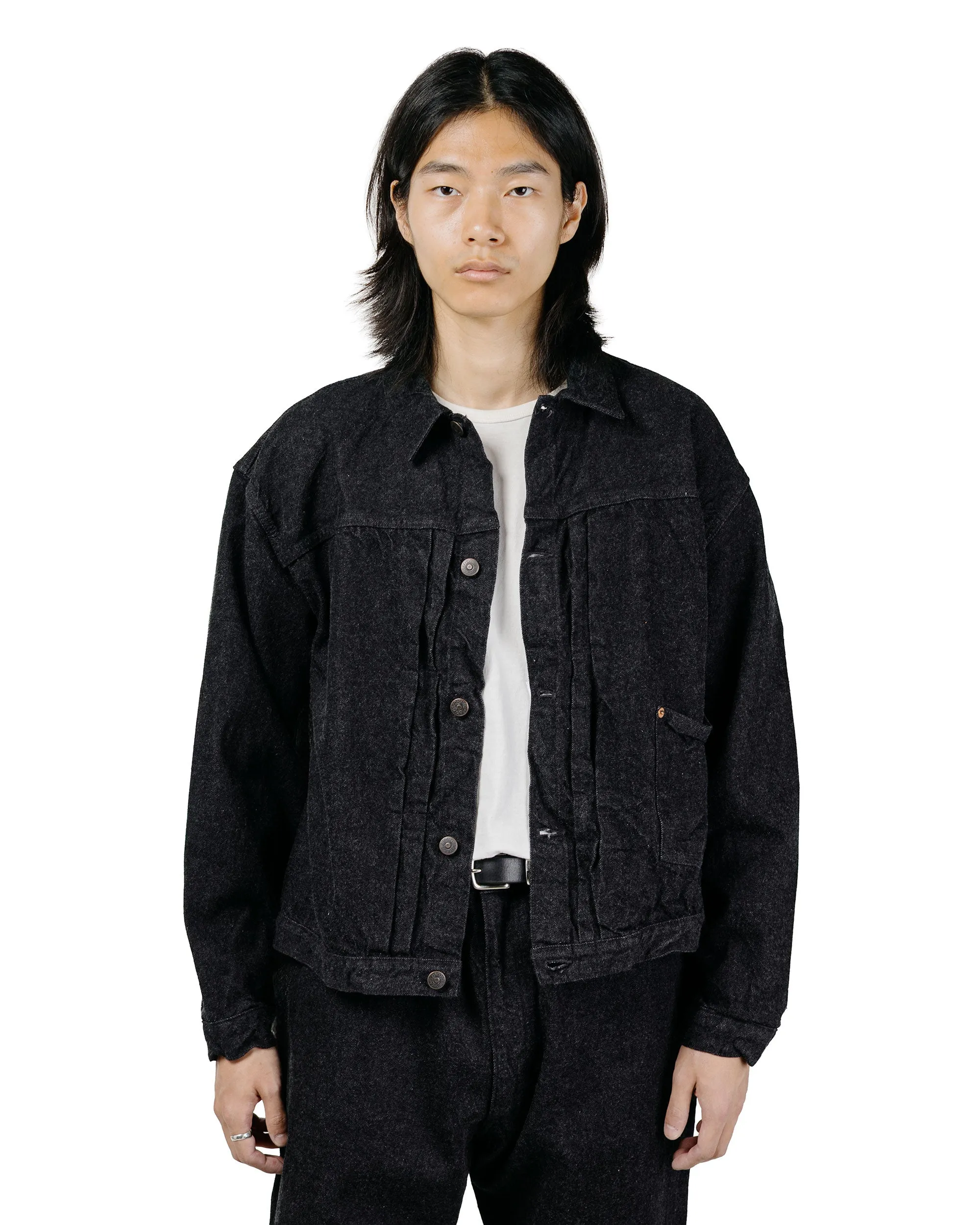 KAPTAIN SUNSHINE Denim Tracker 1P Jacket Black One Wash sold by Lost & Found product image thumbnail 2