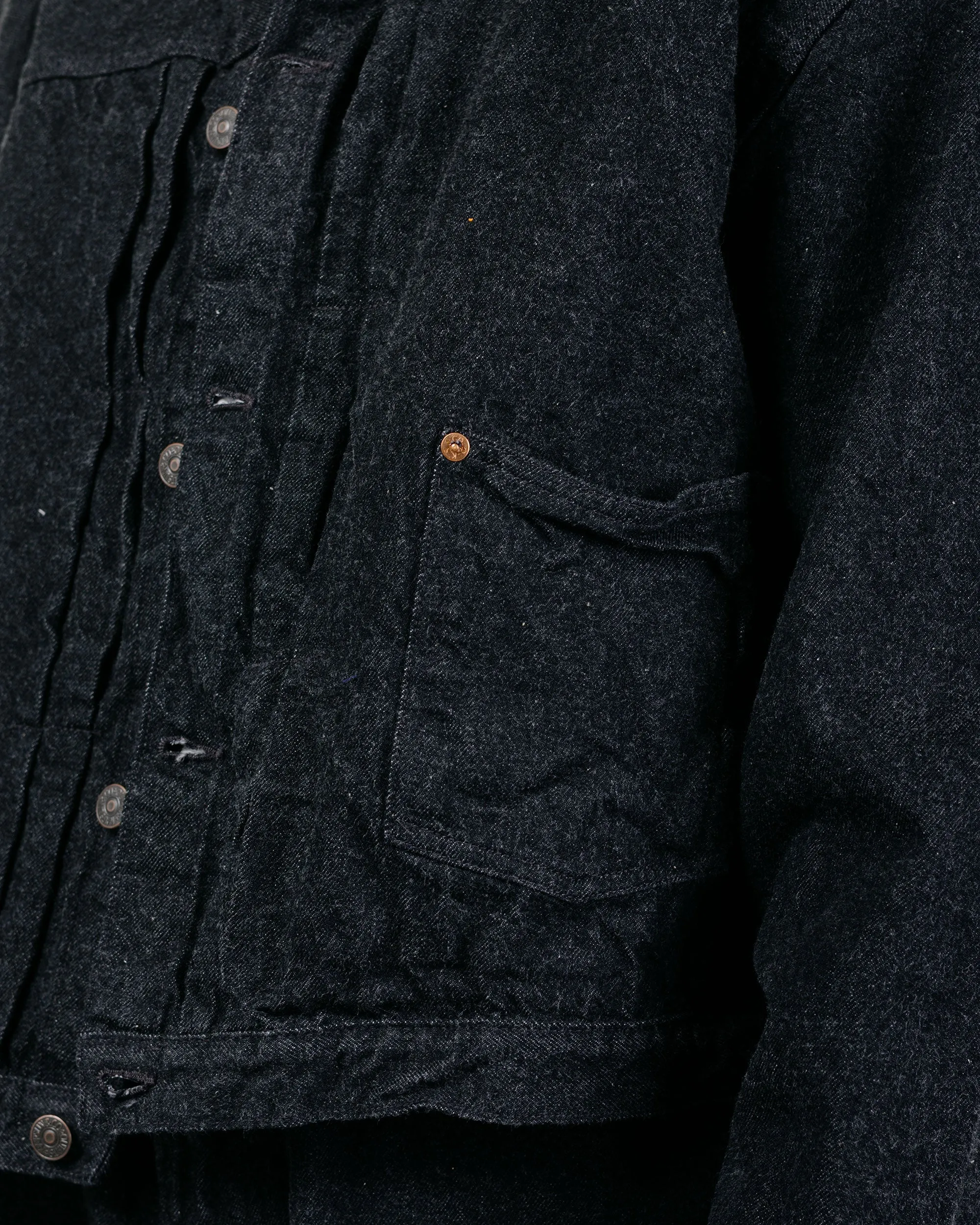 KAPTAIN SUNSHINE Denim Tracker 1P Jacket Black One Wash sold by Lost & Found product image thumbnail 3