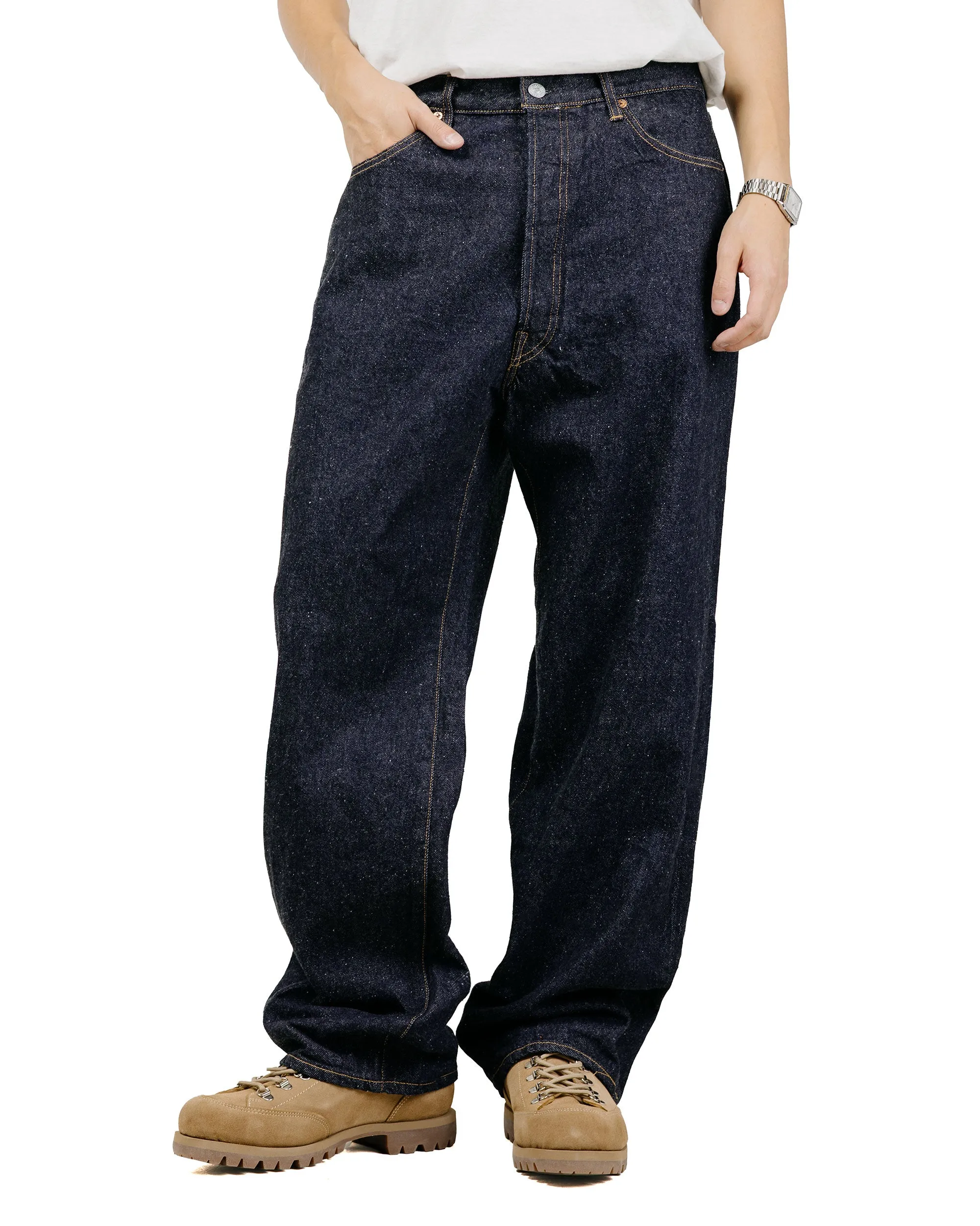 KAPTAIN SUNSHINE 5P Straight Denim Pants Indigo One Wash sold by Lost & Found product image thumbnail 2