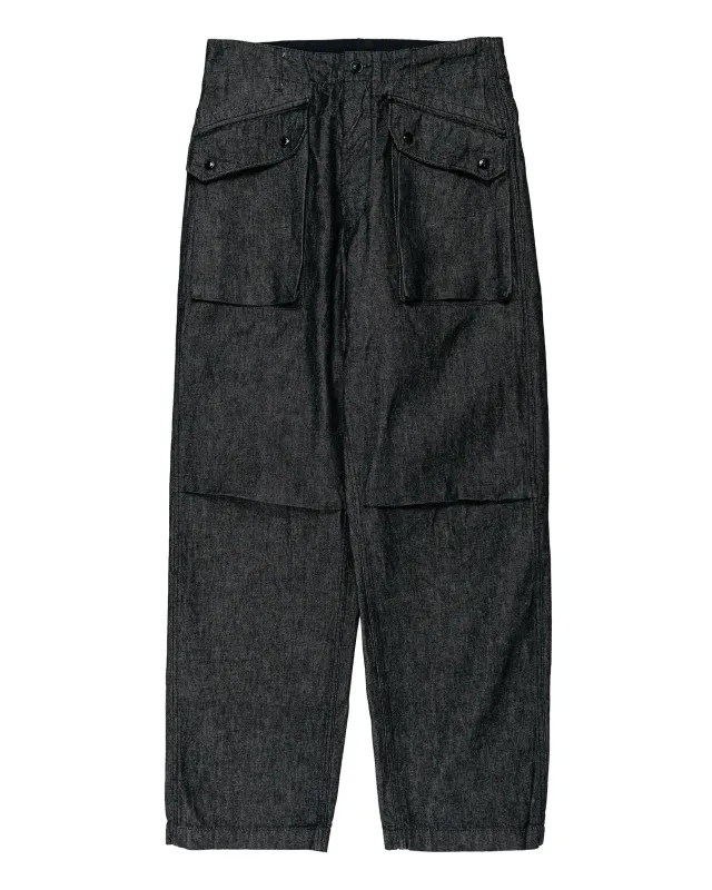 Engineered Garments Norwegian Army Pant Black Cotton Cone Denim made by Engineered Garments
