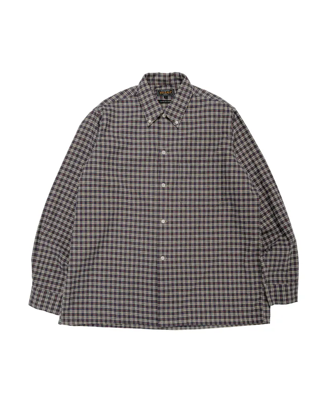 Beams Plus Open B.D. Dobby Plaid Navy made by BEAMS PLUS