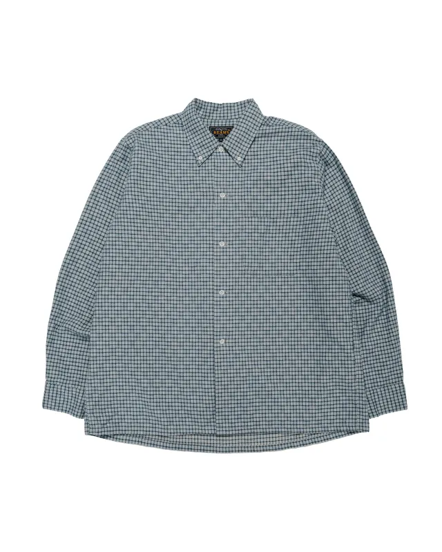 Beams Plus Open B.D. Dobby Plaid Sax made by BEAMS PLUS