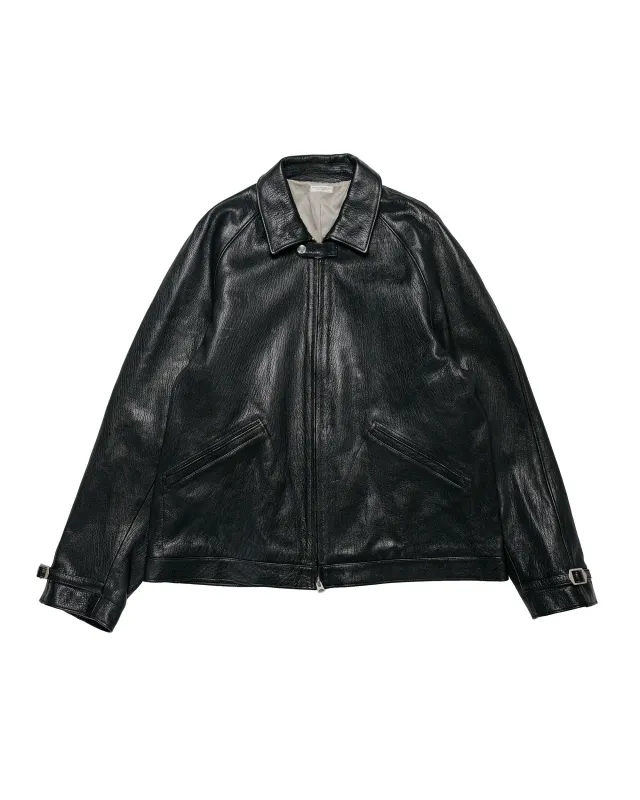 Phigvel Lost & Found Leather Zip Blouson Black(Smooth) made by Lost & Found