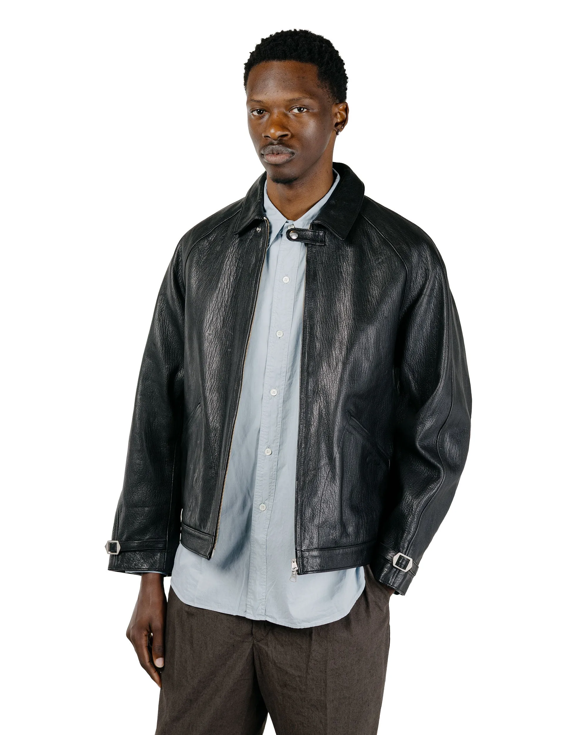 Phigvel Lost & Found Leather Zip Blouson Black(Smooth) sold by Lost & Found product image thumbnail 2