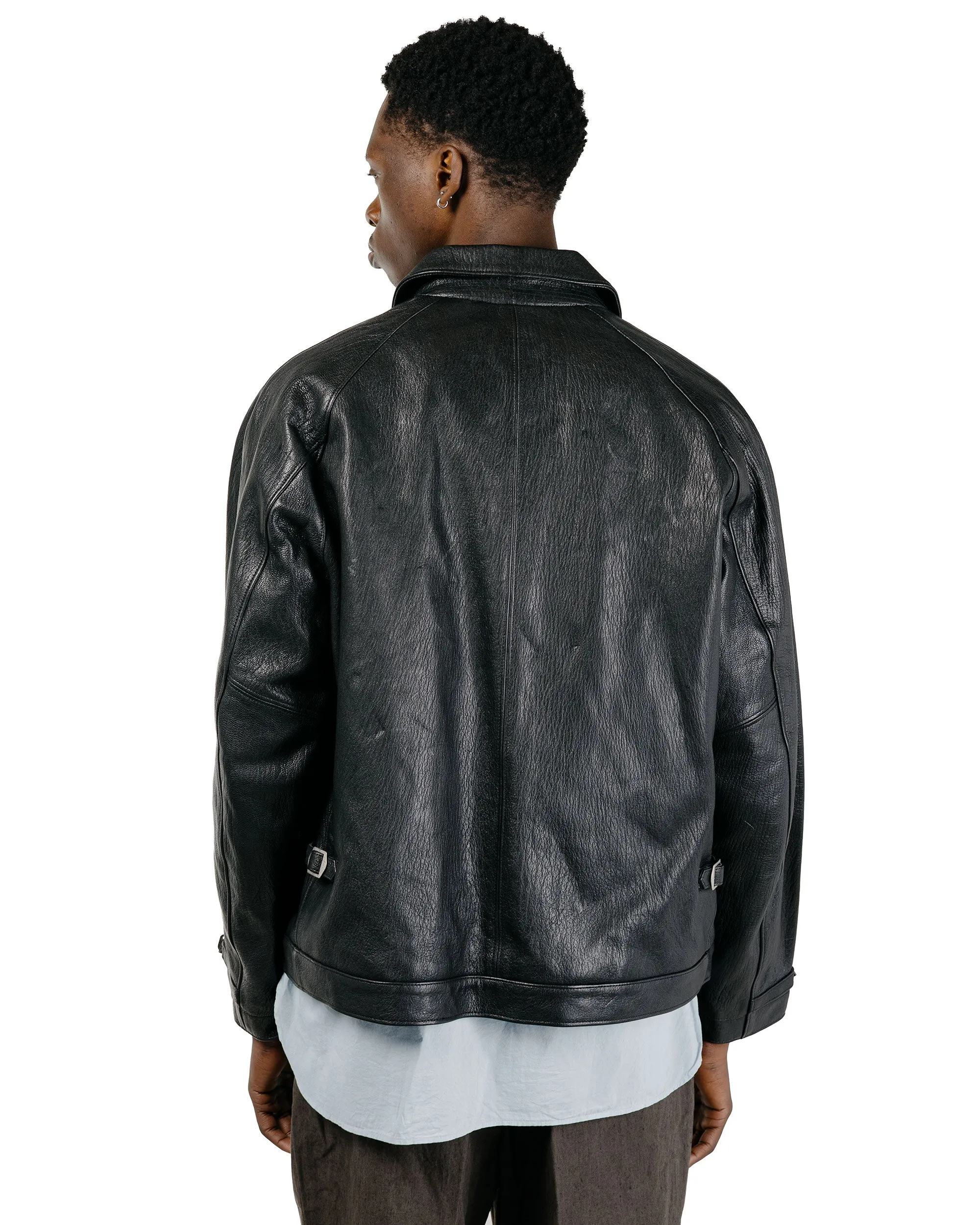 Phigvel Lost & Found Leather Zip Blouson Black(Smooth) sold by Lost & Found product image thumbnail 4