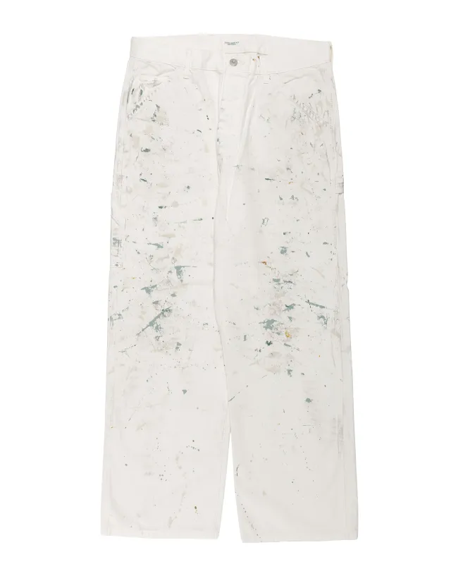 Phigvel Denim Painter Trousers C.White(Painted) made by Lost & Found