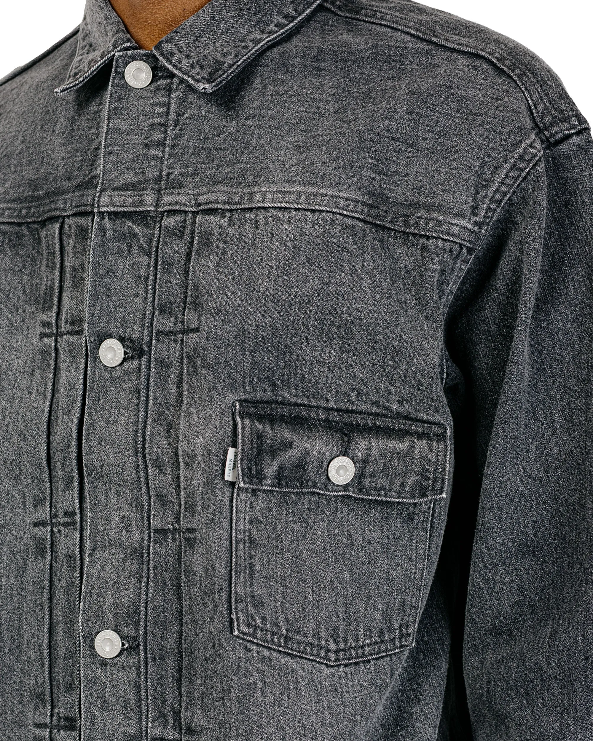 Phigvel Classic Faded Jean Jacket Black Faded sold by Lost & Found product image thumbnail 3