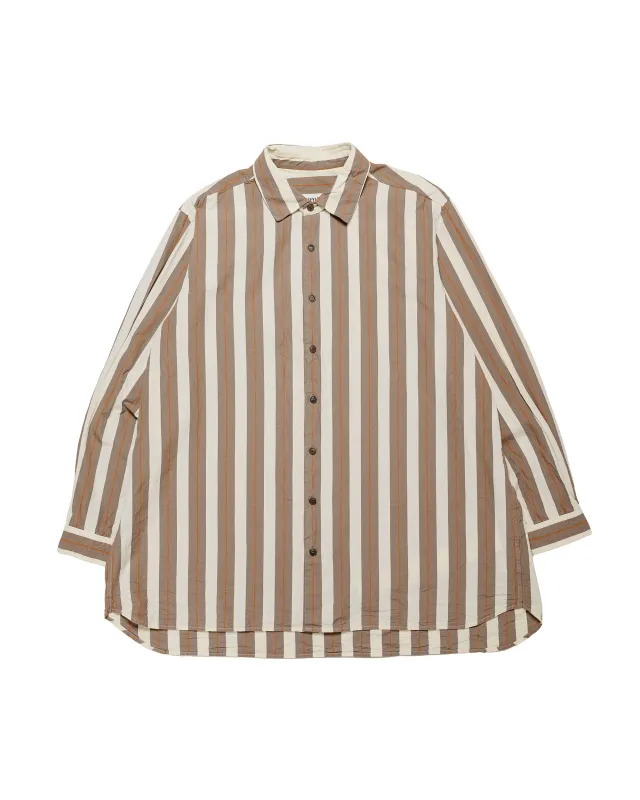 CASEY CASEY Ikla Shirt Paper Cot Stripe Beige Stripe made by Casey Casey