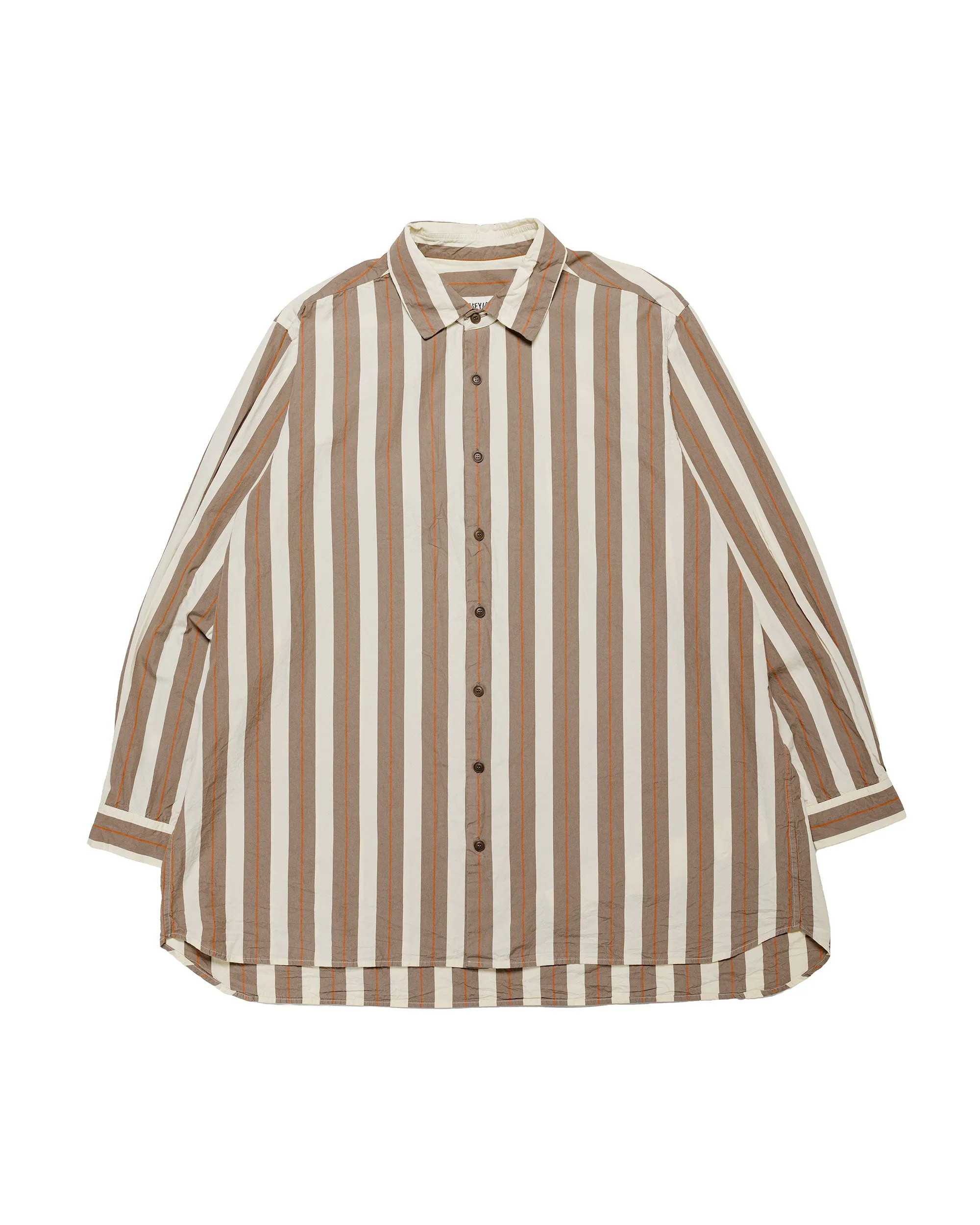 CASEY CASEY Ikla Shirt Paper Cot Stripe Beige Stripe sold by Lost & Found