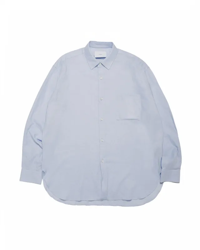 ssstein Cotton Silk Oversized LS Shirt Sax made by ssstein