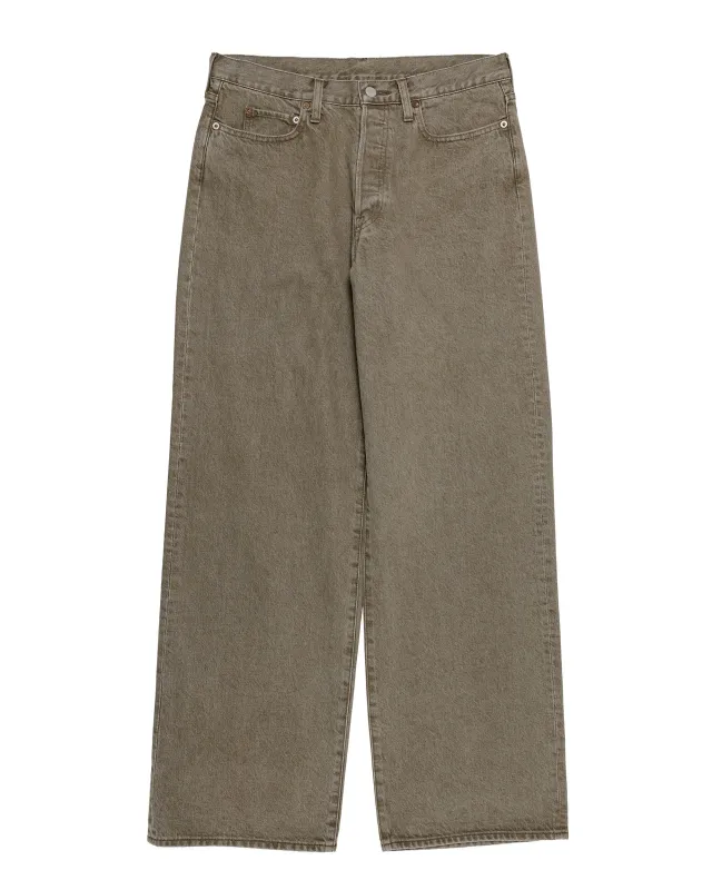 ssstein Loose Color Denim Pants Khaki made by ssstein