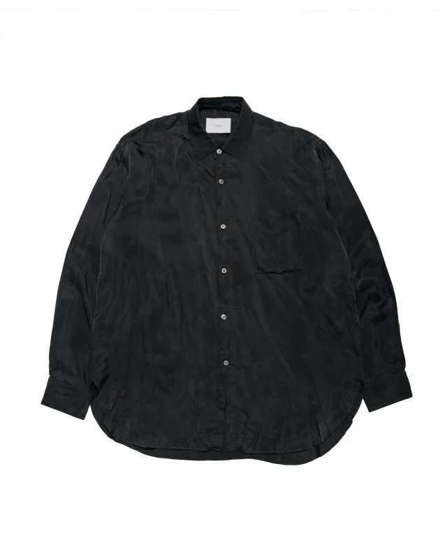 ssstein Cupro Fibril Oversized LS Shirt Charcoal made by ssstein