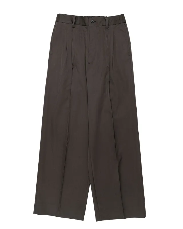 ssstein Easy Long Wide Trousers Grey Khaki made by ssstein