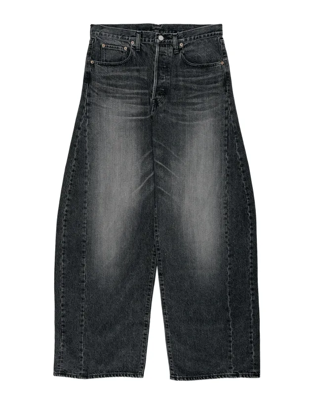 ssstein Deformation Wide Denim Pants Black made by ssstein