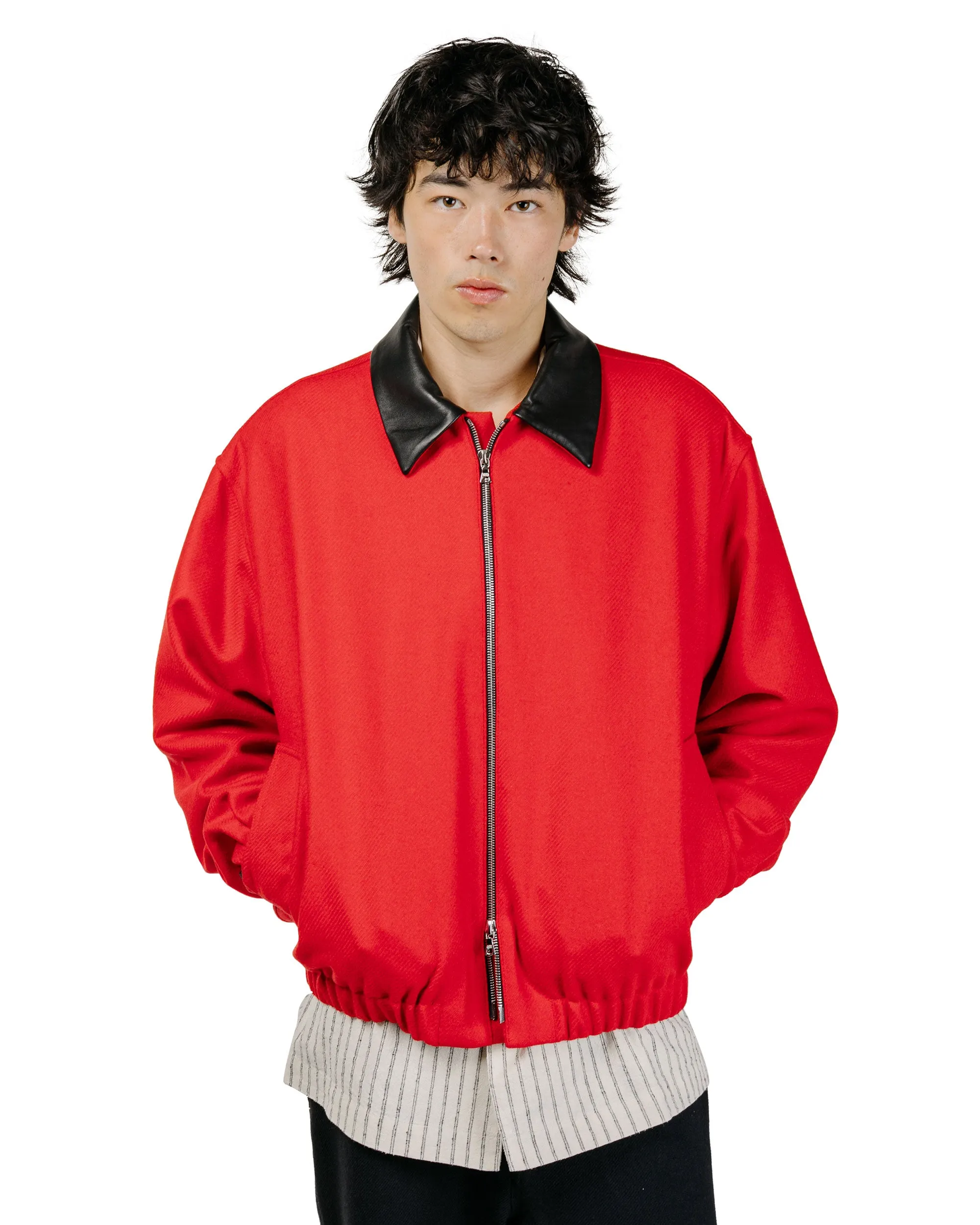 Wanze Harrington Jacket Wool Serge Red sold by Lost & Found product image thumbnail 2