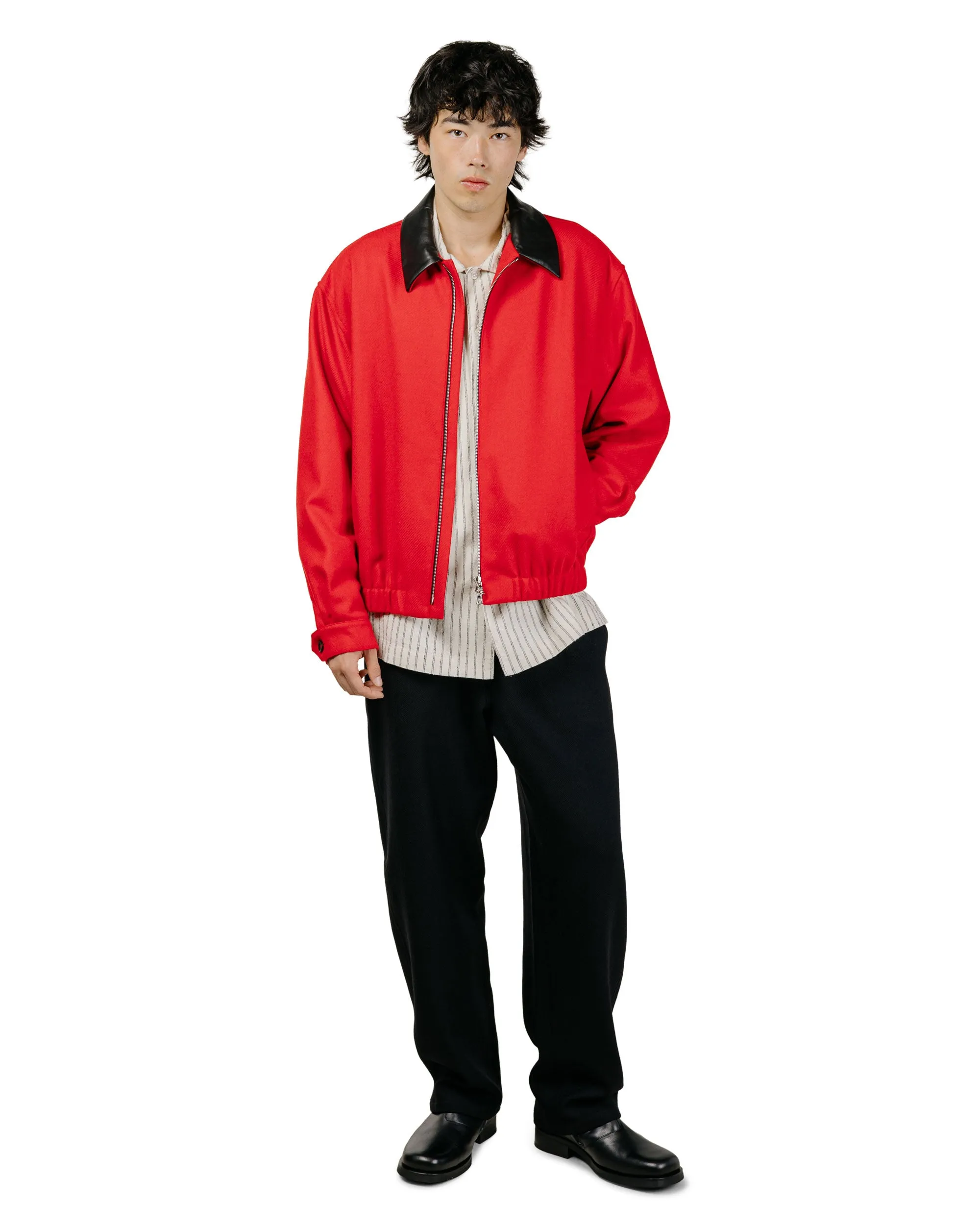 Wanze Harrington Jacket Wool Serge Red sold by Lost & Found product image thumbnail 4