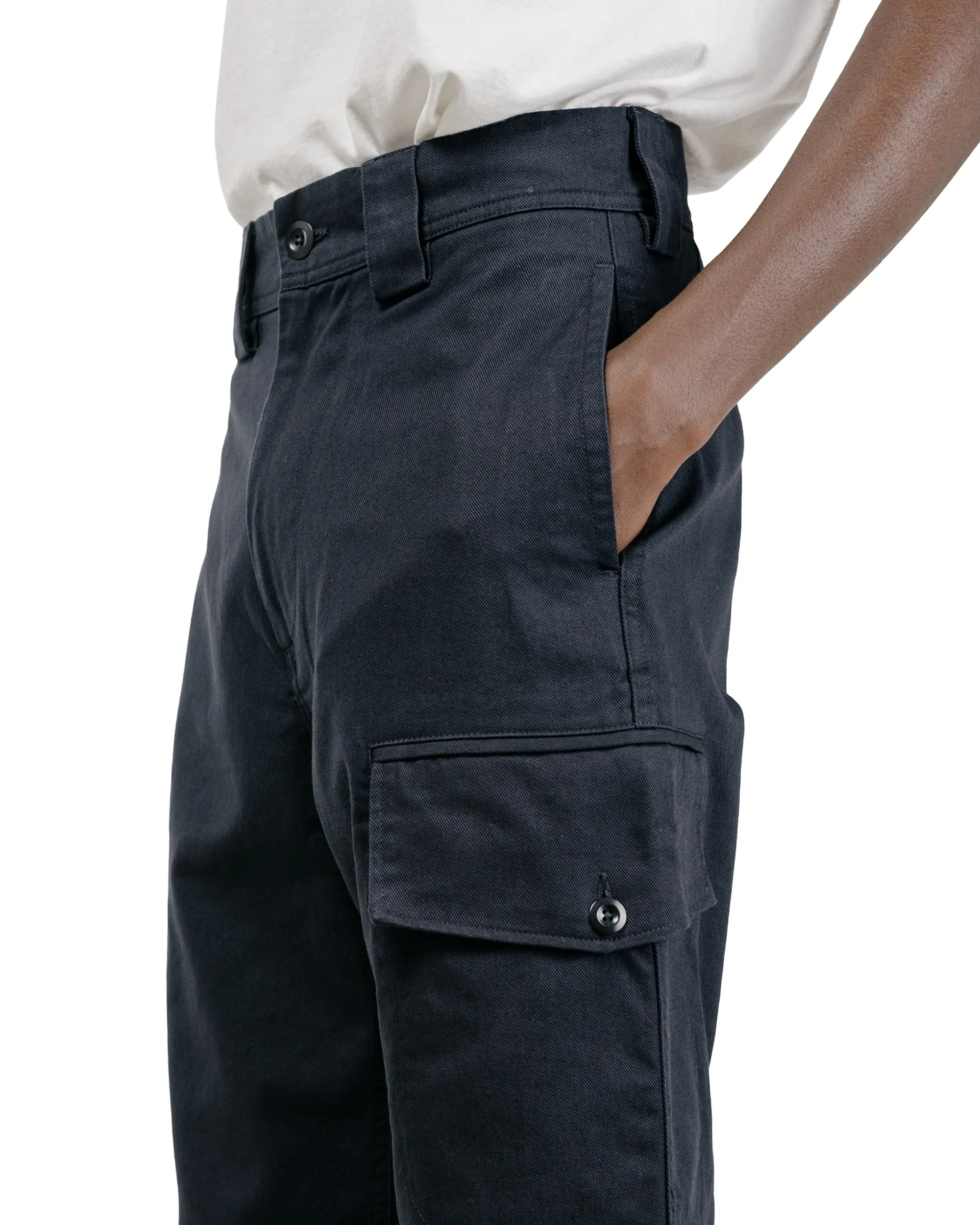 MHL Single Cargo Pocket Trousers Soft Cotton Drill Ink sold by Lost & Found product image thumbnail 3
