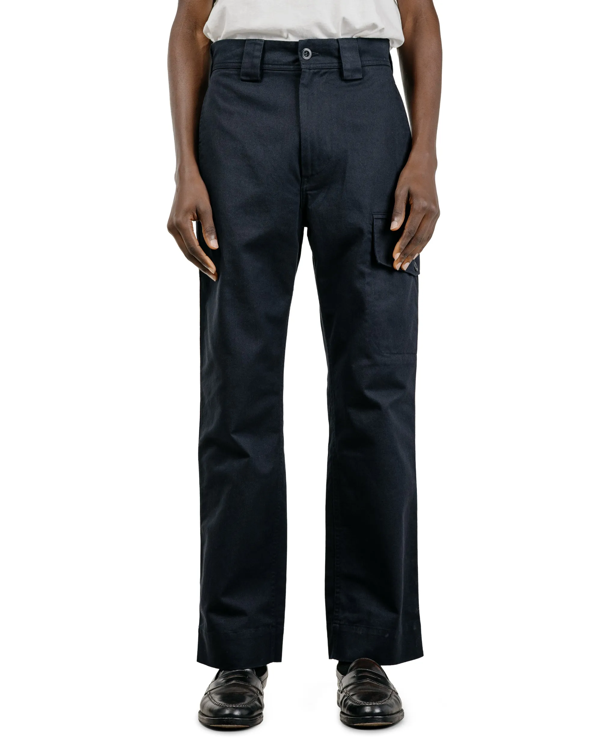 MHL Single Cargo Pocket Trousers Soft Cotton Drill Ink sold by Lost & Found product image thumbnail 2