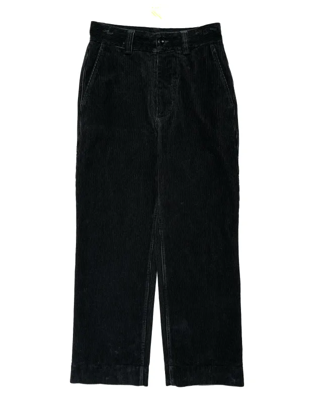 MHL Simple Trousers 8 Wale Cotton Corduroy Slate made by Margaret Howell