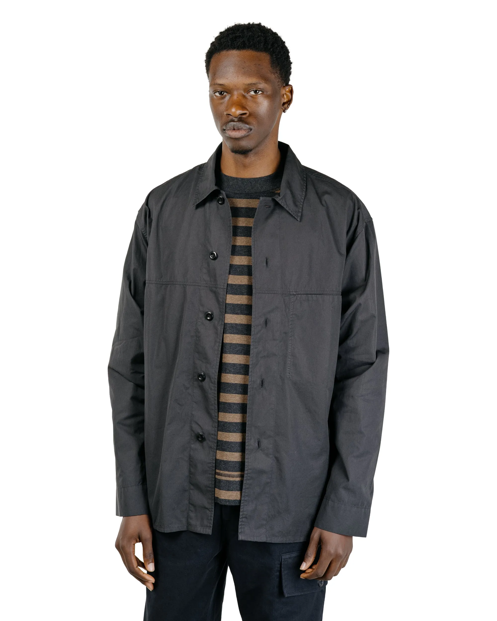MHL Front Yoke Shirt Compact Cotton Poplin Asphalt sold by Lost & Found product image thumbnail 2