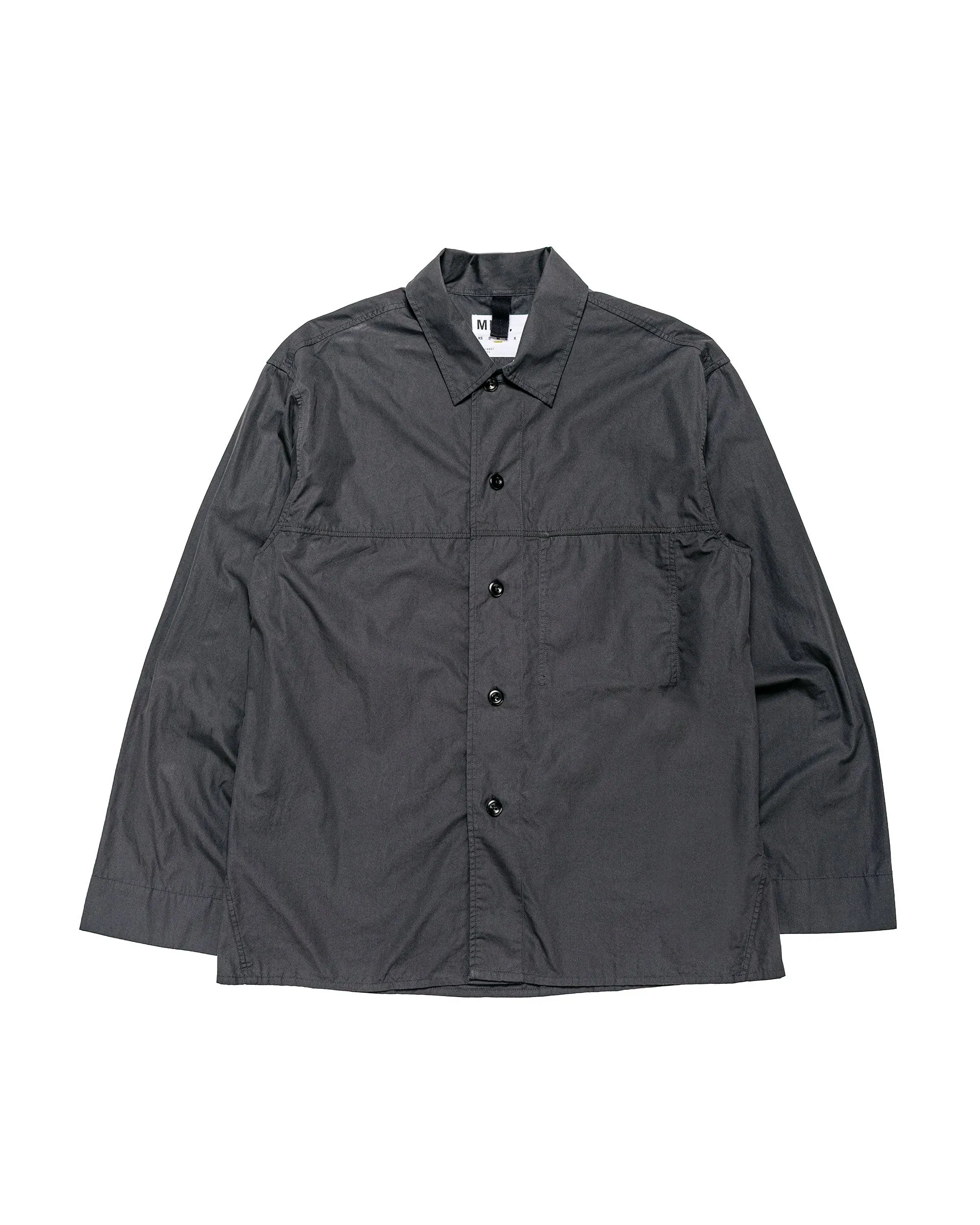 MHL Front Yoke Shirt Compact Cotton Poplin Asphalt sold by Lost & Found
