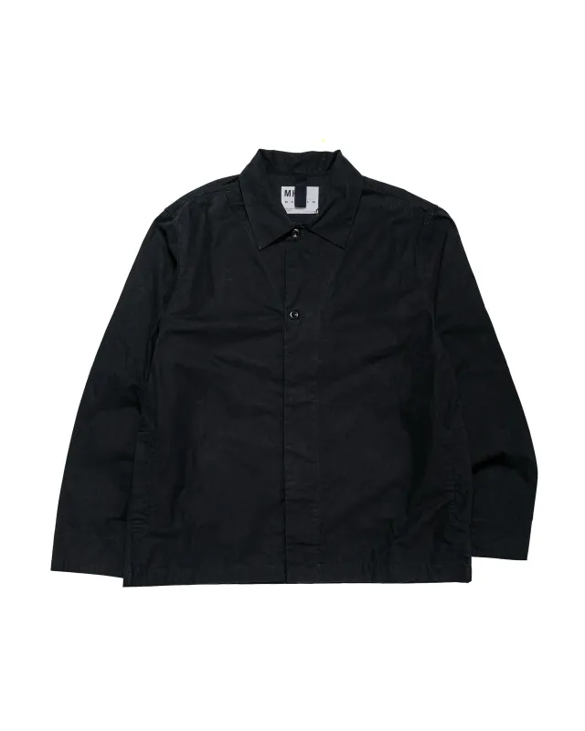 MHL Boxy Overshirt Crisp Cotton Poplin Black made by Margaret Howell