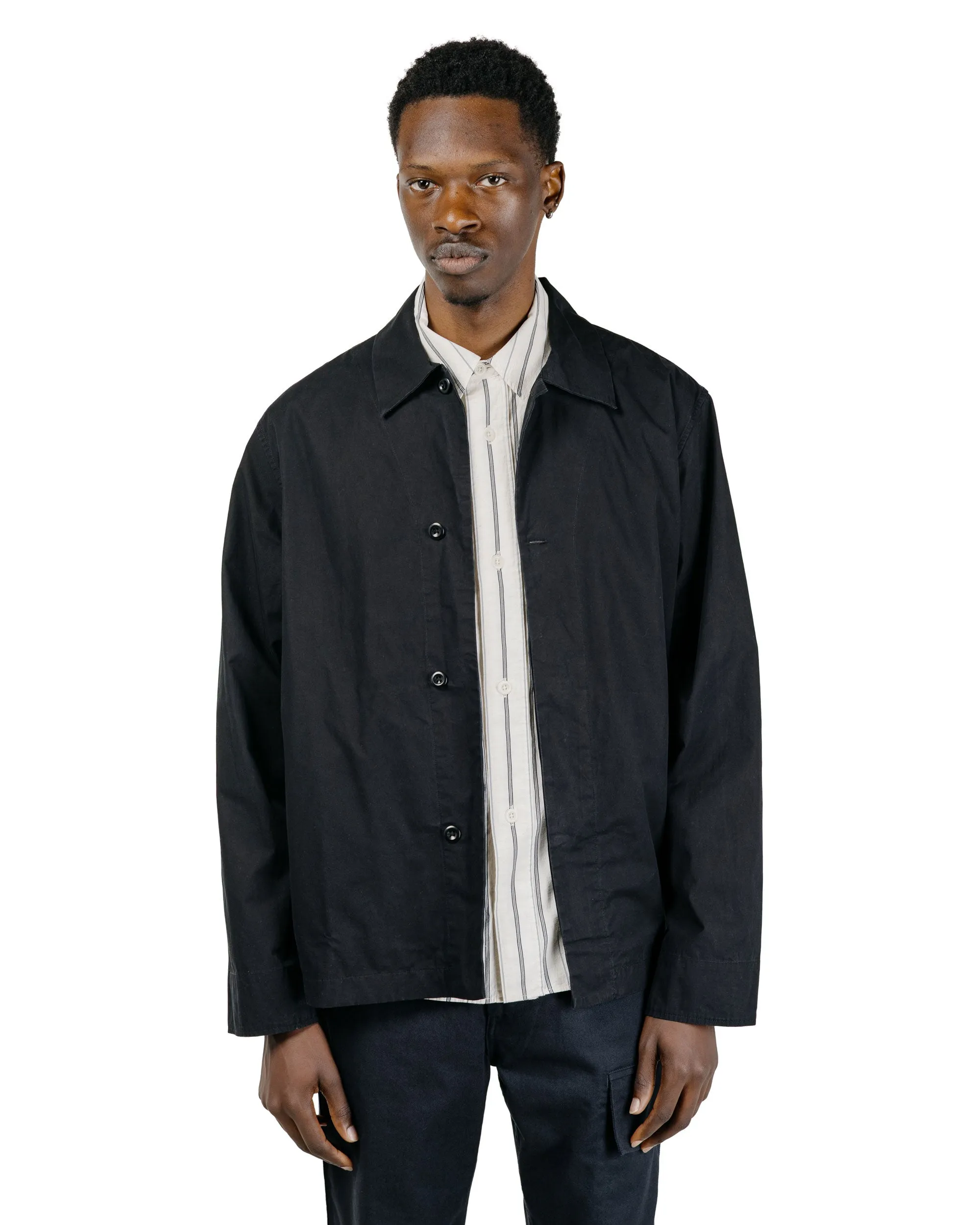 MHL Boxy Overshirt Crisp Cotton Poplin Black sold by Lost & Found product image thumbnail 2