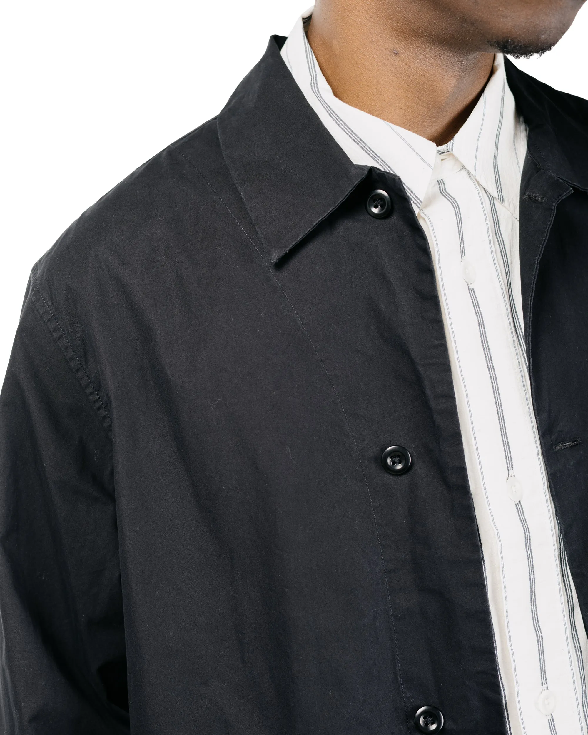 MHL Boxy Overshirt Crisp Cotton Poplin Black sold by Lost & Found product image thumbnail 3